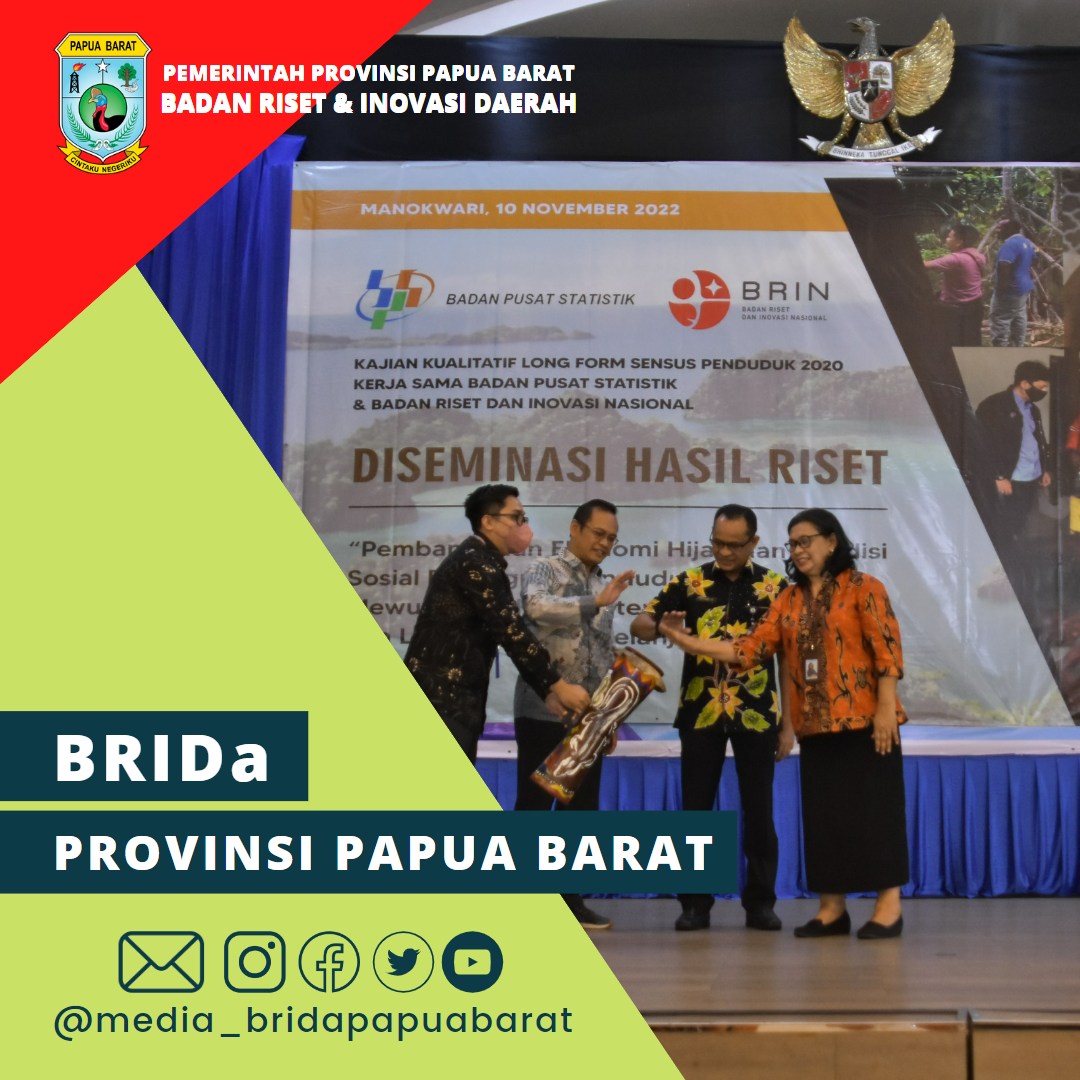Penjabat Gubernur Papua Barat Buka Secara Resmi Diseminasi Hasil Riset Kolaborasi BRIN dan BPS Provinsi Papua Barat