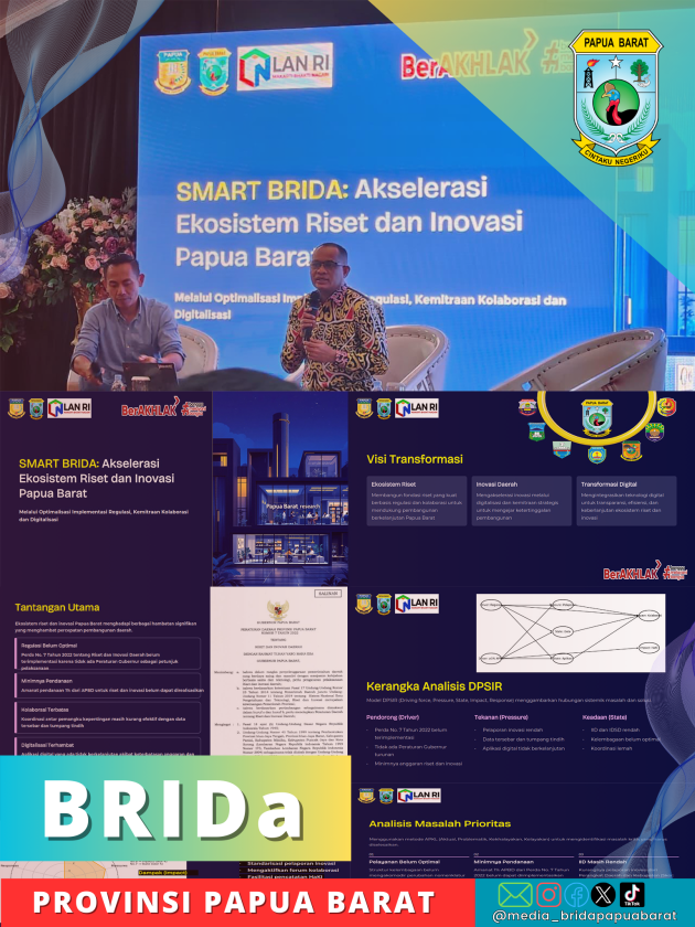 SMART BRIDA: Akselerasi Ekosistem Riset dan Inovasi Papua Barat melalui Optimalisasi Regulasi, Kemitraan Kolaborasi, dan Digitalisasi
