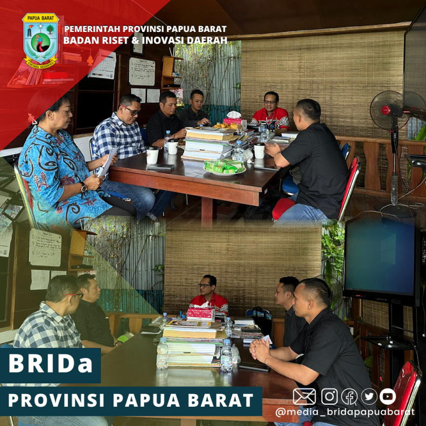Siapkan Kunker Dewan Pengarah BRIN, Tim Advance BRIN Koordinasi dengan  BRIDA Papua Barat 